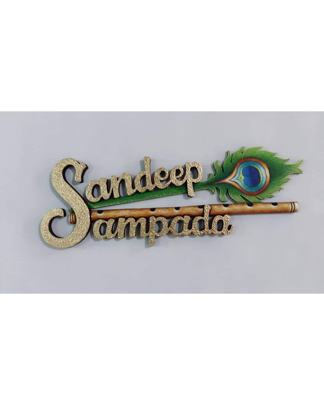 Riddhi Siddhi Art Creations - LED Backlit Gold Acrylic Nameplate